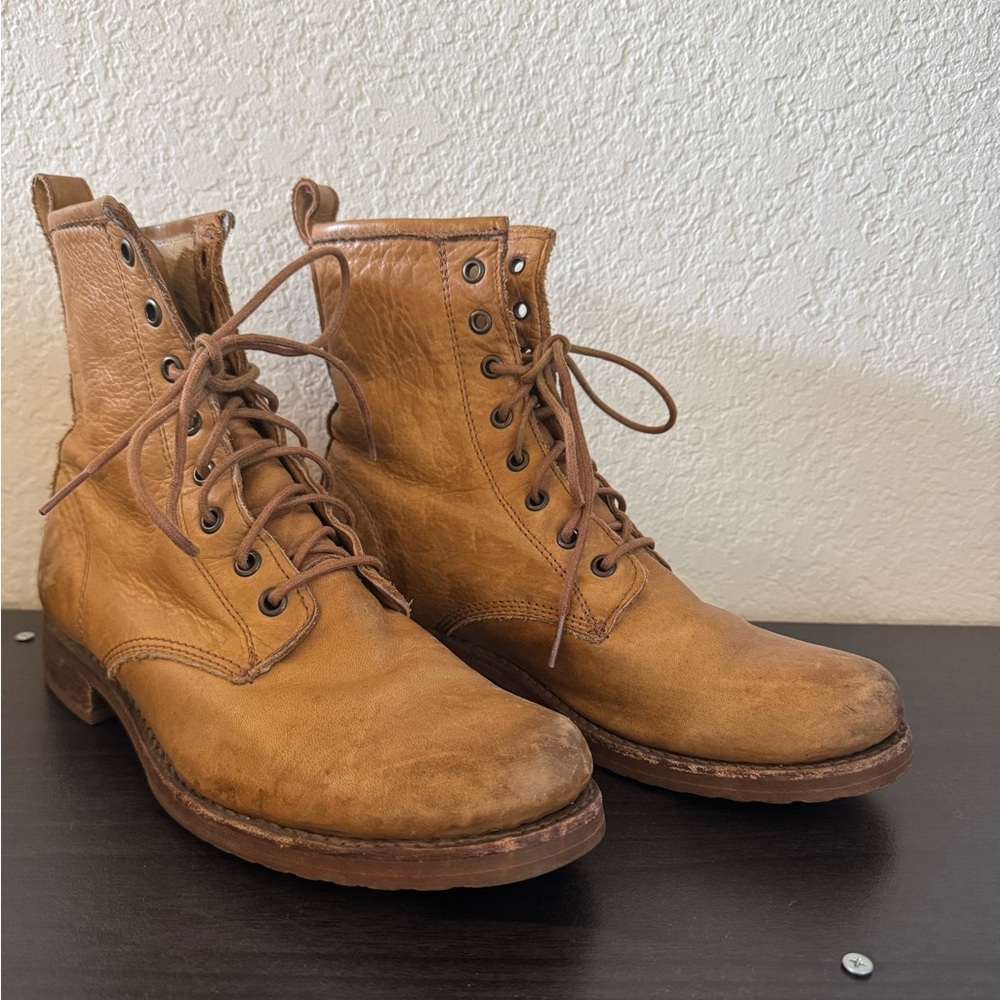 Vintage Frye Leather Lace up Boots